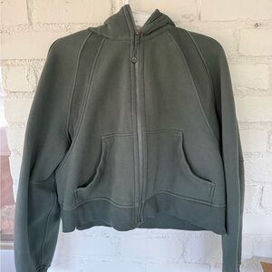 Scuba Oversized Full-Zip Hoodie - green color 
Size M/L